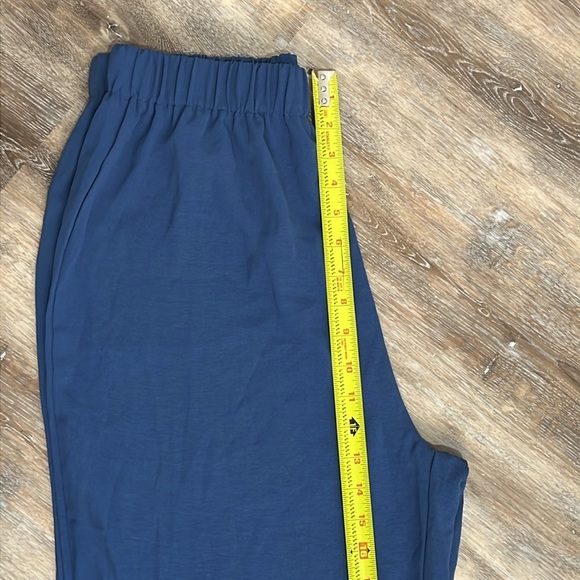 Shein Essnce Womens 2 Piece Split Hem Halter Top & Wide Leg Pants Size L Blue - Picture 13 of 16